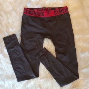 Gymshark charcoal gray and hot pink leggings